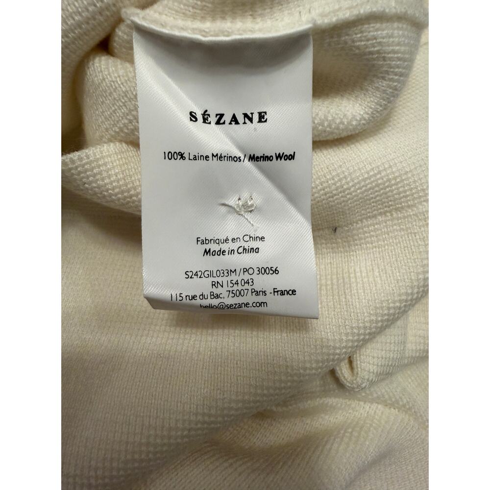 Sezane Betty Sweater Cardigan Ecru - Picture 9 of 10